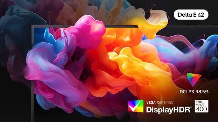 Реалістичні деталі DisplayHDR True Black 400 та DCI-P3 98,5%.