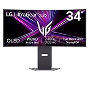 LG 34-дюймовий вигнутий ігровий монітор LG UltraGear™, OLED, 240 Гц, WQHD  | 0,03 мс (GtG), DisplayHDR True Black 400, USB-C (PD 65 Вт) та HDMI 2.1, front view, 34GX900A-B, thumbnail 1
