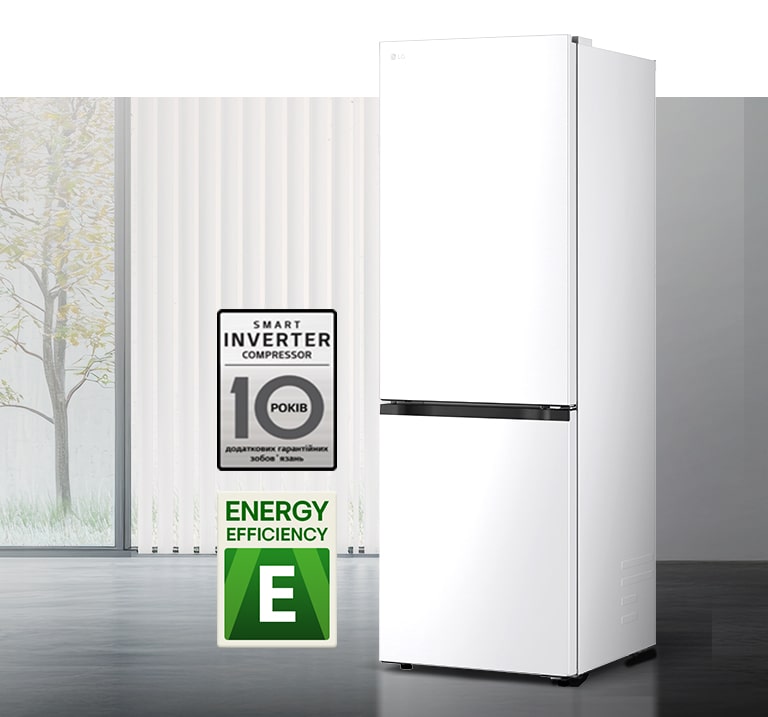Холодильник з ефективною системою охолодження за допомогою інверторного компресора та гарантією на компресор.