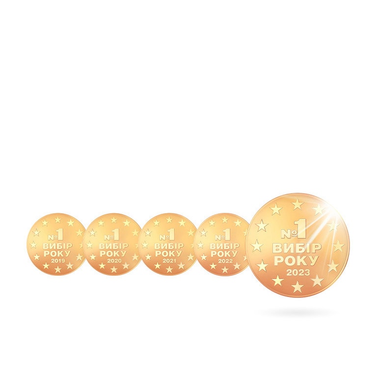 Зображено відео з поворотом кілька разім медалі конкрусу "Вибір Року" 2023.