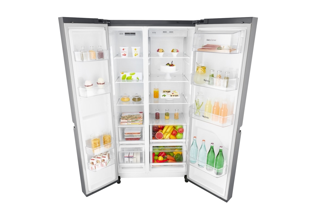 LG 626 літрів| Холодильник Side-by-Side| Інверторний лінійний компресор| Total no Frost |ThinQ з керуванням через Wi-Fi, GC-B247SMUV, thumbnail 4