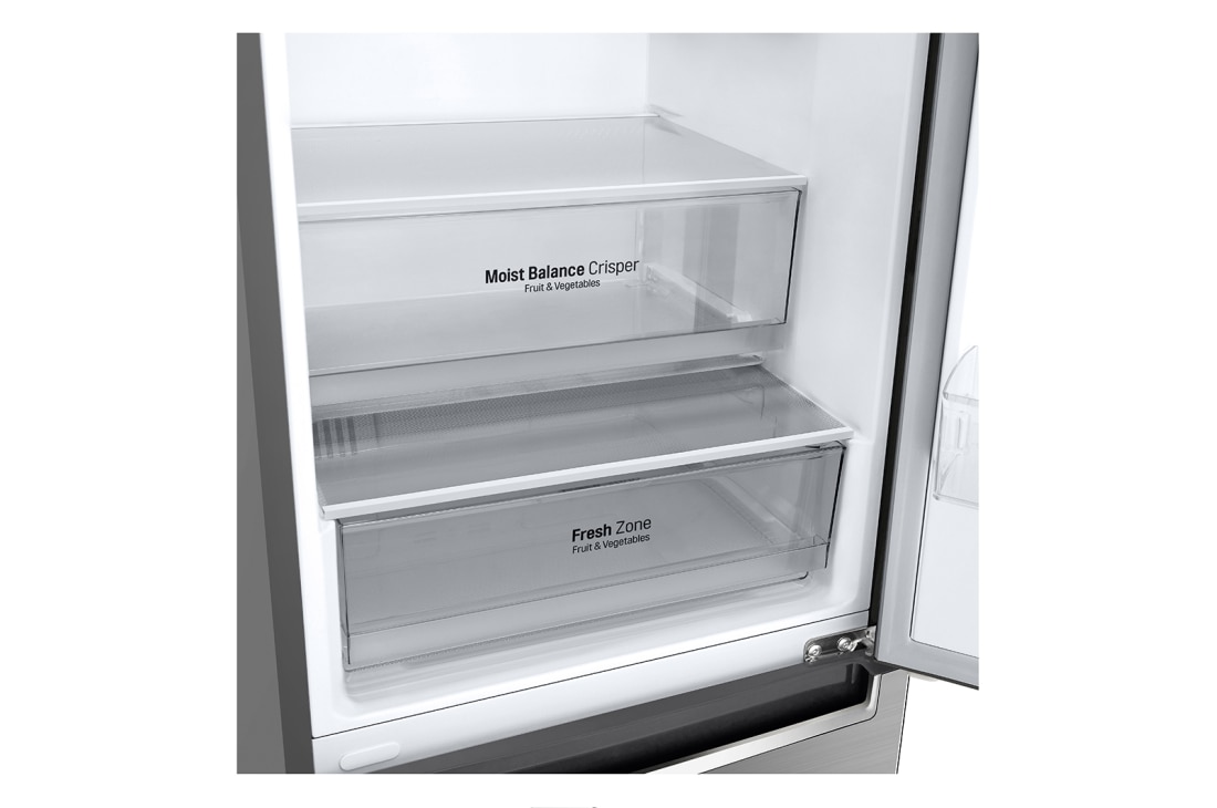 LG 341 л| Холодильник з нижньою морозильною камерою | DoorCooling+ | Інверторний лінійний компресор | Total no Frost , GW-B459SMHZ, thumbnail 5