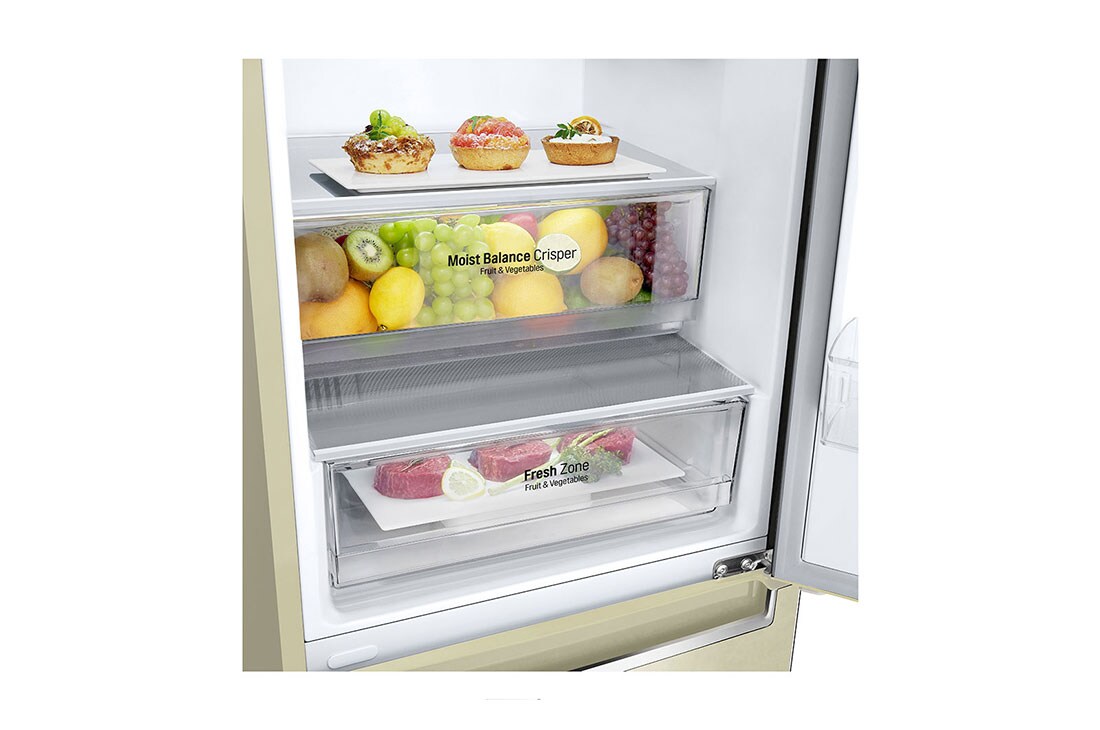 LG 341 л| Холодильник з нижньою морозильною камерою | DoorCooling+ | Інверторний лінійний компресор | Total no Frost , GW-B459SEJZ, thumbnail 11