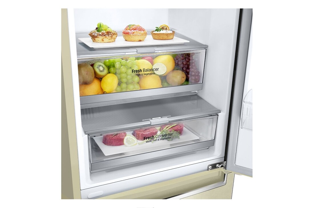 LG 341 л| Холодильник з нижньою морозильною камерою | DoorCooling+| Fresh Balancer | Fresh Converter |ThinQ, GW-B459SEDZ, thumbnail 10