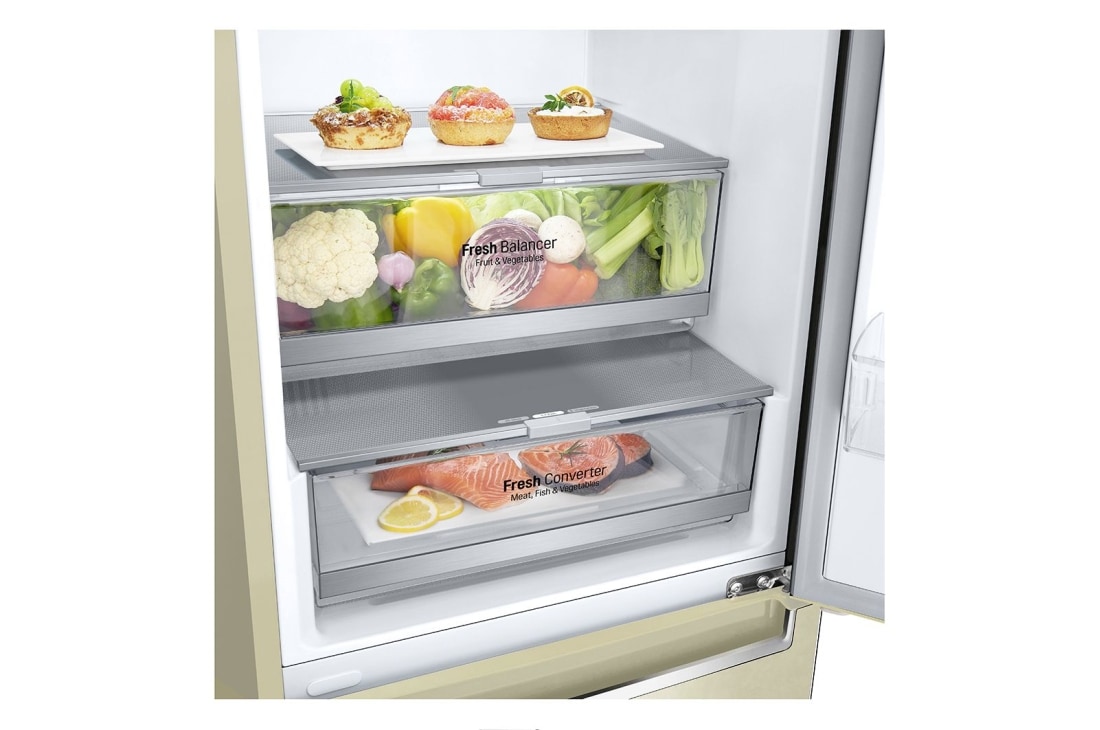 LG 341 л| Холодильник з нижньою морозильною камерою | DoorCooling+| Fresh Balancer | Fresh Converter |ThinQ, GW-B459SEDZ, thumbnail 11