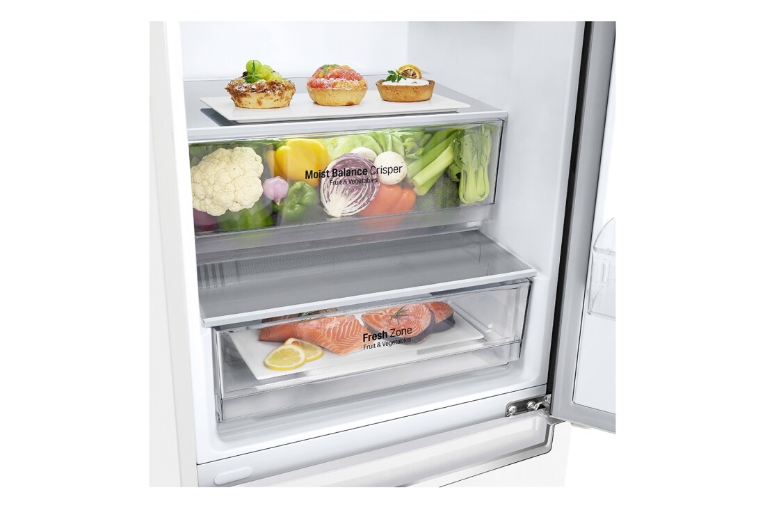 LG 341 л| Холодильник з нижньою морозильною камерою | DoorCooling+ | Інверторний лінійний компресор | Total no Frost , GW-B459SQJZ, thumbnail 11