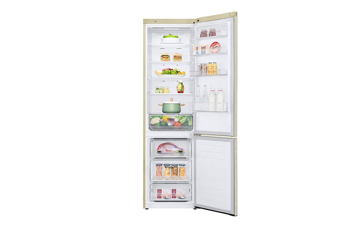 LG 384 л| Холодильник з нижньою морозильною камерою | DoorCooling+ | Інверторний компресор | Total No Frost |, GA-B509SEKM, thumbnail 4