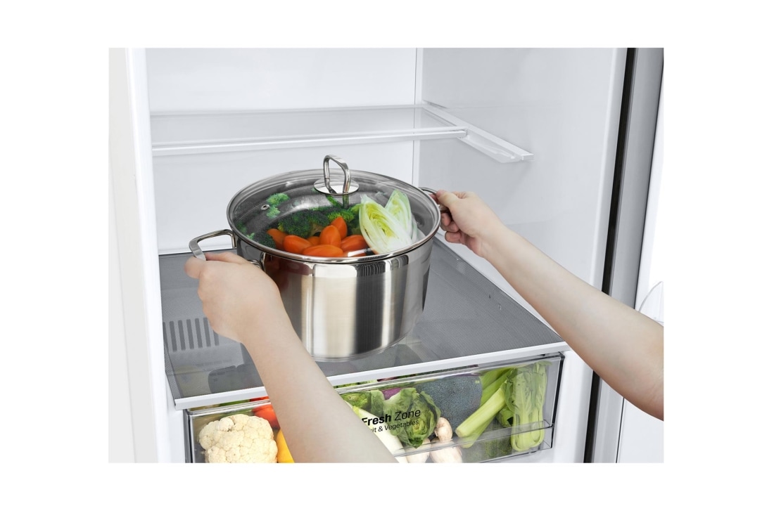 LG  341 л| Холодильник з нижньою морозильною камерою | DoorCooling+ | Інверторний лінійний компресор | Total no Frost, GA-B459SQRZ, thumbnail 3