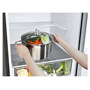 LG 341 л| Холодильник з нижньою морозильною камерою | DoorCooling+ | Інверторний лінійний компресор | Total no Frost, GA-B459SMQZ, thumbnail 3