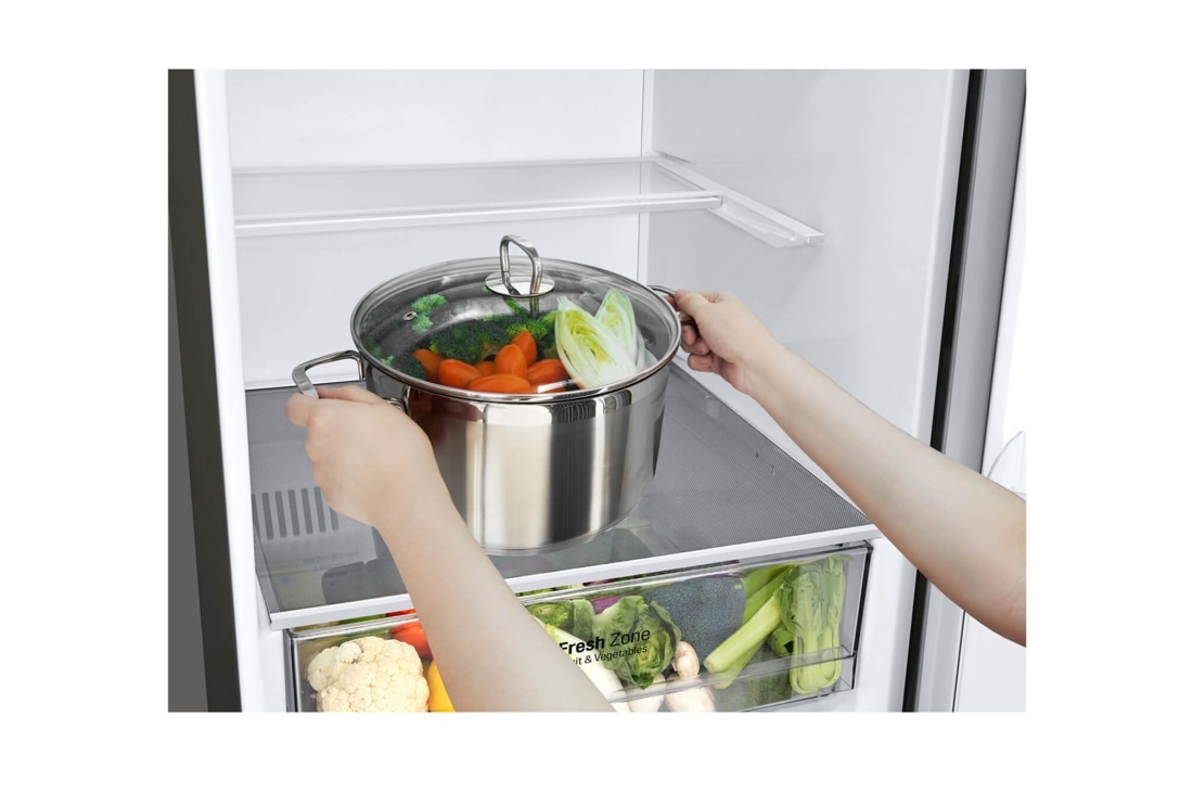 LG 341 л| Холодильник з нижньою морозильною камерою | DoorCooling+ | Інверторний лінійний компресор | Total no Frost, GA-B459SMQZ, thumbnail 3