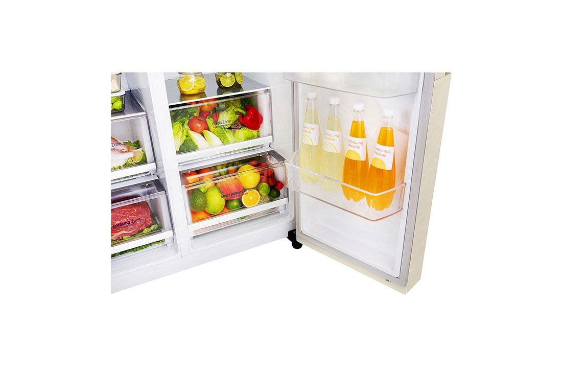 LG 626 літрів | Холодильник Side-by-Side | з технологією DoorCooling+ | Інверторний лінійний компресор| ThinQ, GC-B247SEDC, thumbnail 4