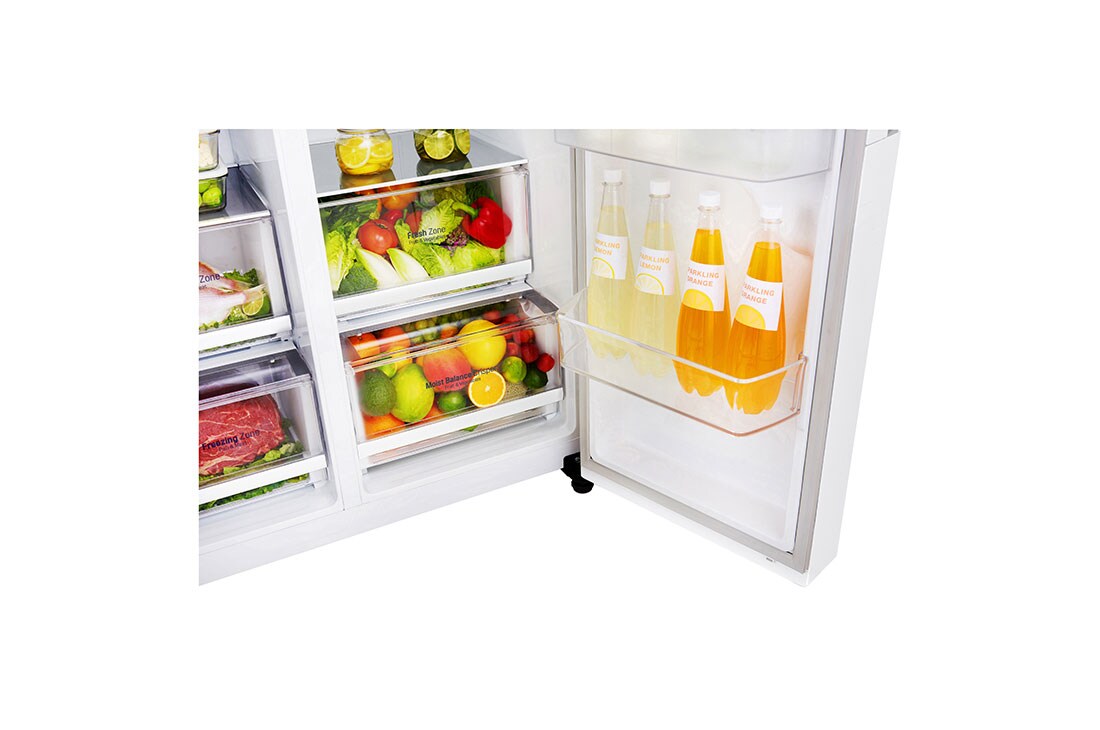 LG 626 літрів | Холодильник Side-by-Side | з технологією DoorCooling+ | Інверторний лінійний компресор| ThinQ, GC-B247SVDC, thumbnail 4