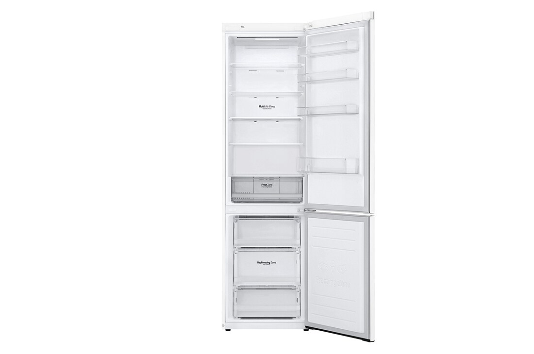 LG 384 л| Холодильник з нижньою морозильною камерою | DoorCooling+ | Інверторний компресор | Total No Frost |, GA-B509SQKM, thumbnail 2