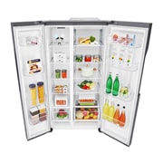 LG 613 літрів| Холодильник Side-by-Side| Total no Frost | Інверторний лінійний компресор| Smart Diagnosis, GC-B247JLDV, thumbnail 5