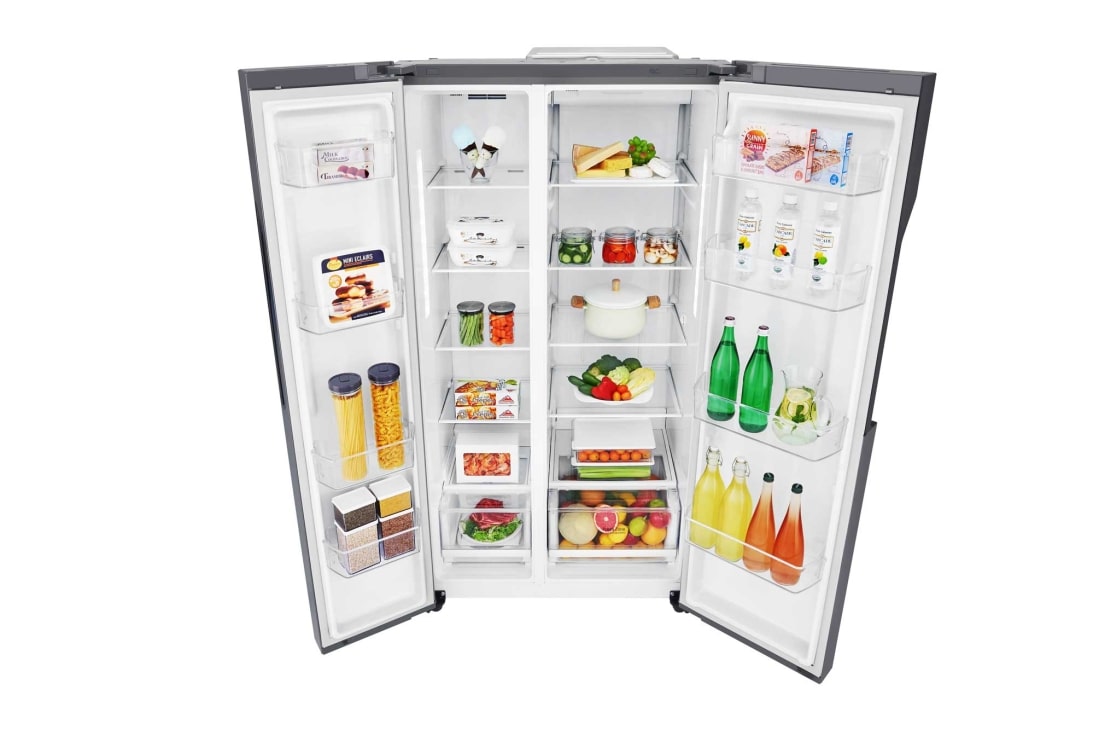 LG 613 літрів| Холодильник Side-by-Side| Total no Frost | Інверторний лінійний компресор| Smart Diagnosis, GC-B247JLDV, thumbnail 5