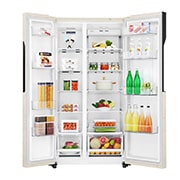 LG 613 літрів| Холодильник Side-by-Side| Total no Frost | Інверторний лінійний компресор| Smart Diagnosis, GC-B247JEDV, thumbnail 4