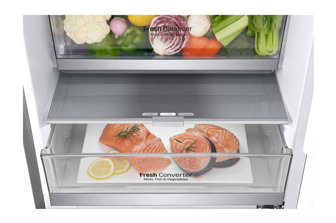 LG 384 л| Холодильник з нижньою морозильною камерою | DoorCooling+ | Інверторний компресор | Total No Frost | Wi-Fi	, GA-B509MCUM, thumbnail 7