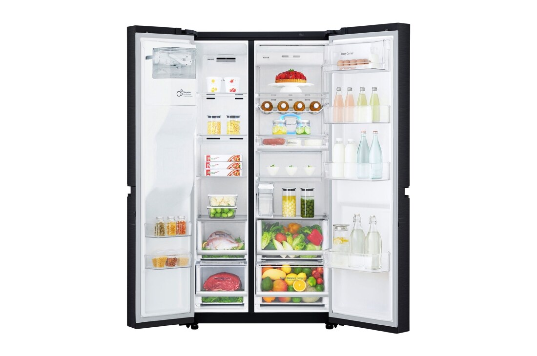 LG 601 л | Холодильник Side-by-Side | DoorCooling+ | Інверторний лінійний компресор| ThinQ | Moist Balance Crisper | Диспенсер	, GC-L247CBDC, thumbnail 2