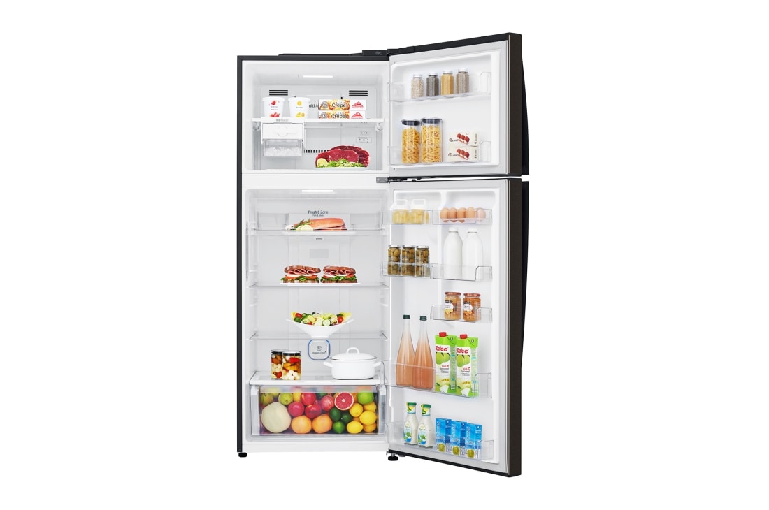 LG 438 літрів| Холодильник з верхньою морозильною камерою | з технологією DoorCooling | Fresh Balancer | ThinQ	, GC-H502HBHZ, thumbnail 3