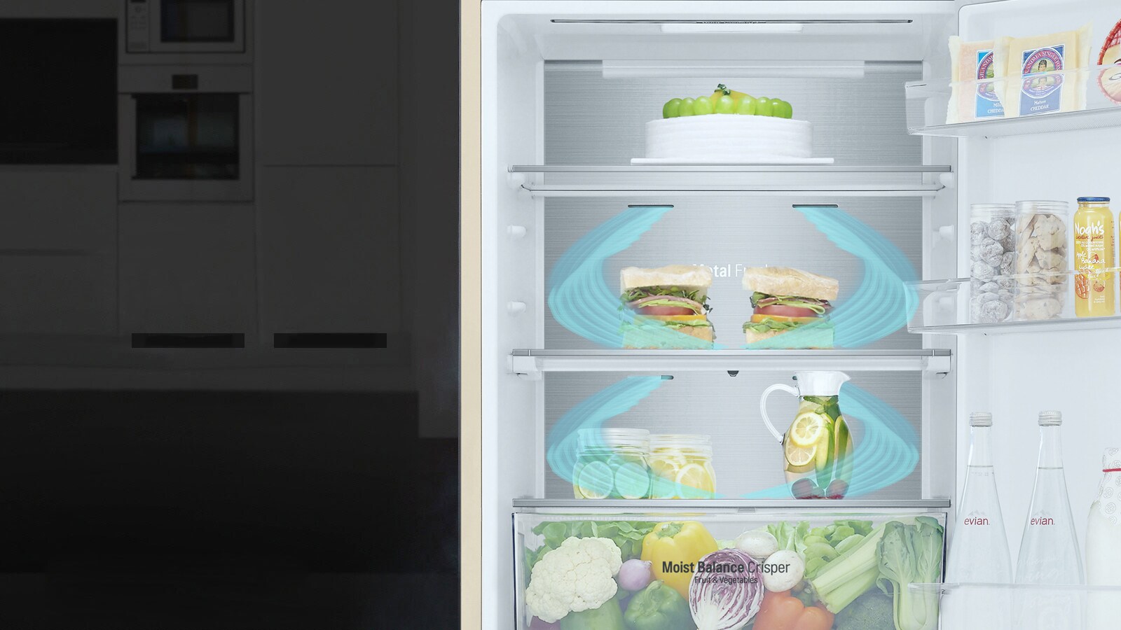 Холодне повітря циркулює через усі повітряні клапани й