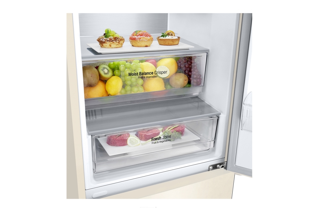 LG 384 л| Холодильник з нижньою морозильною камерою | DoorCooling+ | Інверторний компресор | Total No Frost 	, GA-B509CETM, thumbnail 7