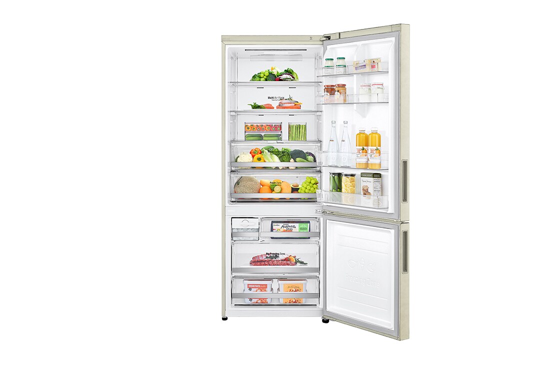 LG 451 л| Холодильник з нижньою морозильною камерою | DoorCooling+| Fresh Balancer |ThinQ	, GC-B569PECM, thumbnail 2