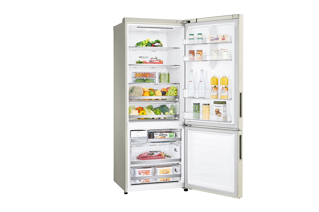 LG 451 л| Холодильник з нижньою морозильною камерою | DoorCooling+| Fresh Balancer |ThinQ	, GC-B569PECM, thumbnail 11