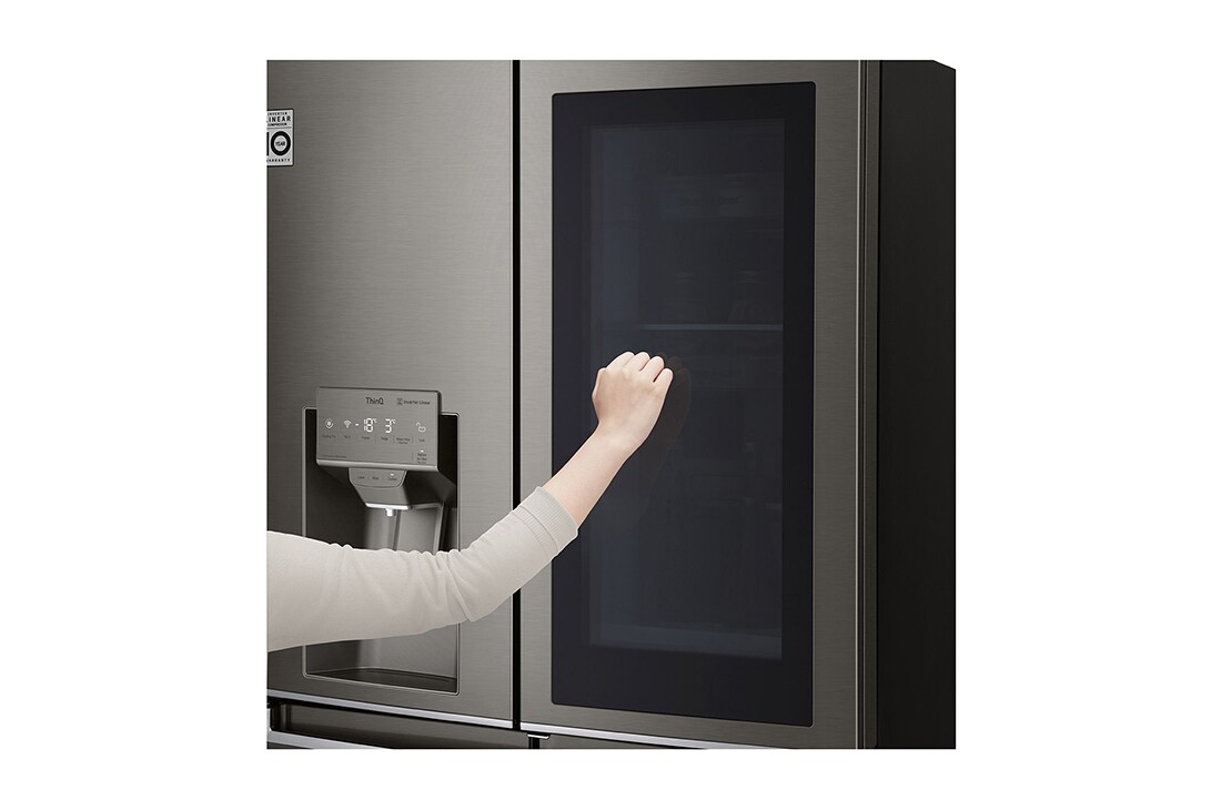 LG 563 л | Instaview Door-in-Door | DoorCooling+ | Інверторний лінійний компресор| Диспенсер для води і льоду	, GR-X24FMKBL, GR-X24FMKBL, thumbnail 4
