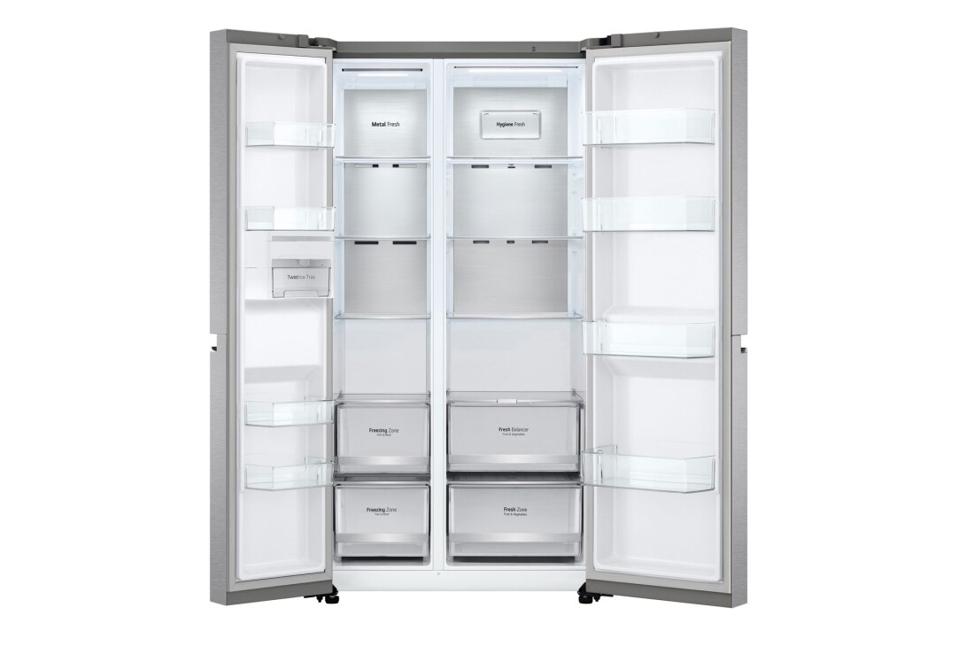 LG 647 літрів | Холодильник Side-by-Side | з технологією DoorCooling<sup>+</sup> | Інверторний компресор| ThinQ	, GC-B257SSZV, GC-B257SSZV, thumbnail 2