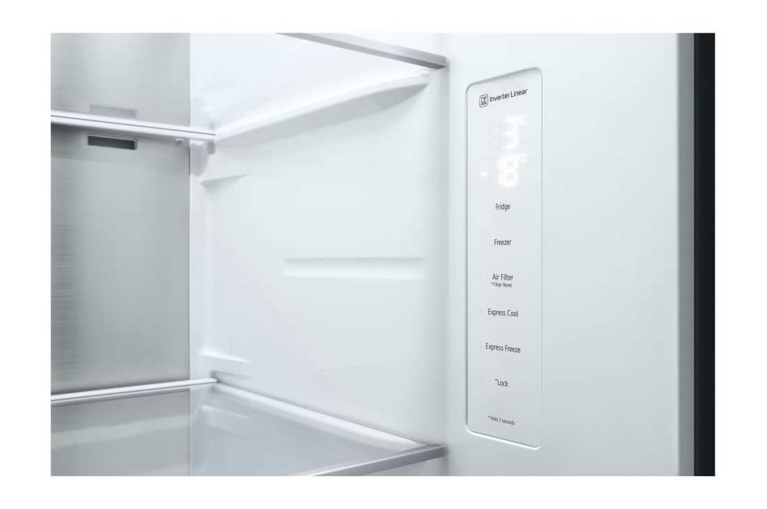 LG 647 літрів | Холодильник Side-by-Side | з технологією DoorCooling<sup>+</sup> | Інверторний компресор| ThinQ	, GC-B257SSZV, GC-B257SSZV, thumbnail 5