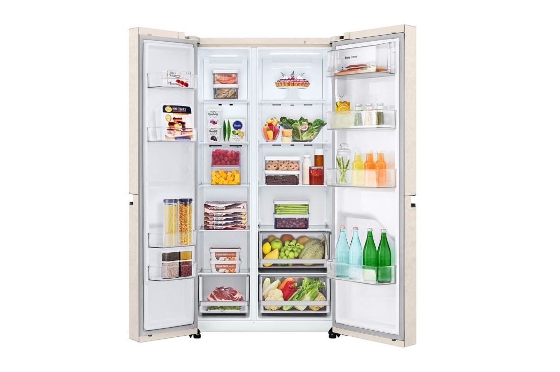 LG 643 літрів | Холодильник Side-by-Side | Інверторний компресор| Smart Diagnosis | Total No Frost 	, GC-B257JEYV, thumbnail 3