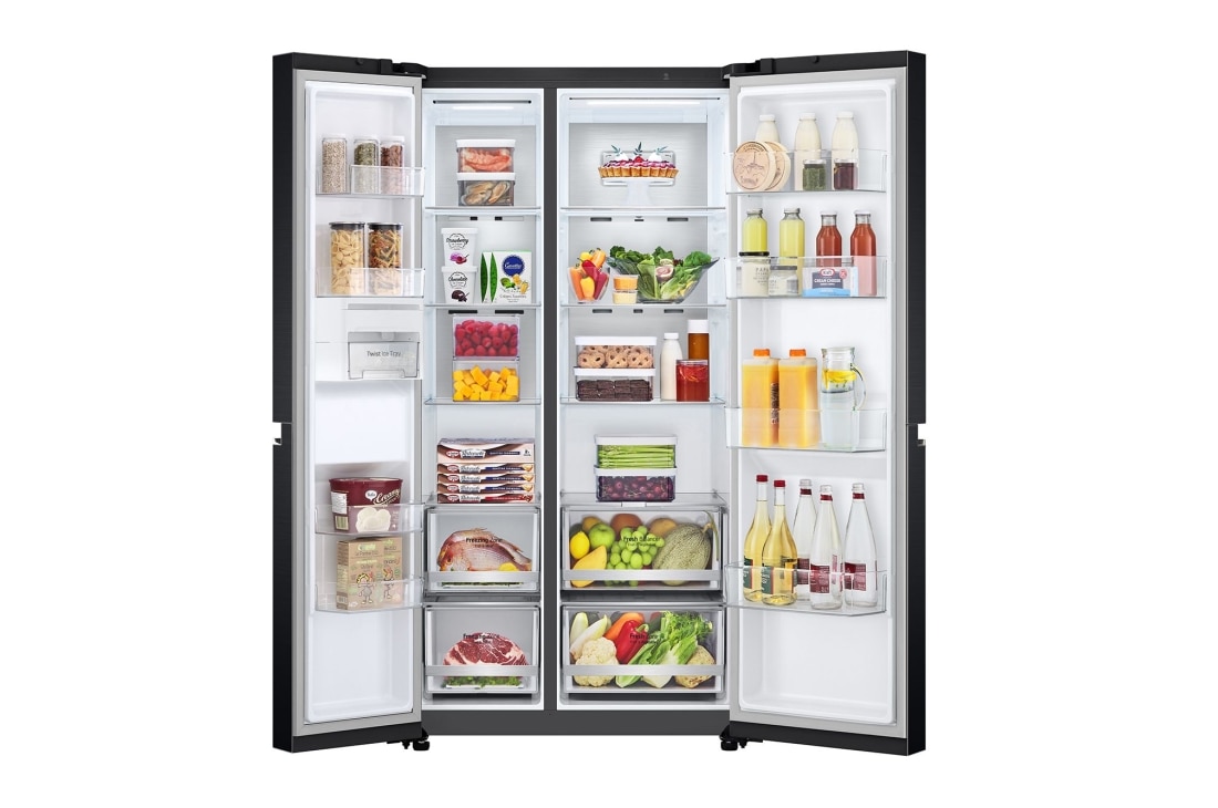 LG 647 літрів | Холодильник Side-by-Side | з технологією DoorCooling+ | Інверторний компресор| ThinQ	, GC-B257SBZV, thumbnail 3
