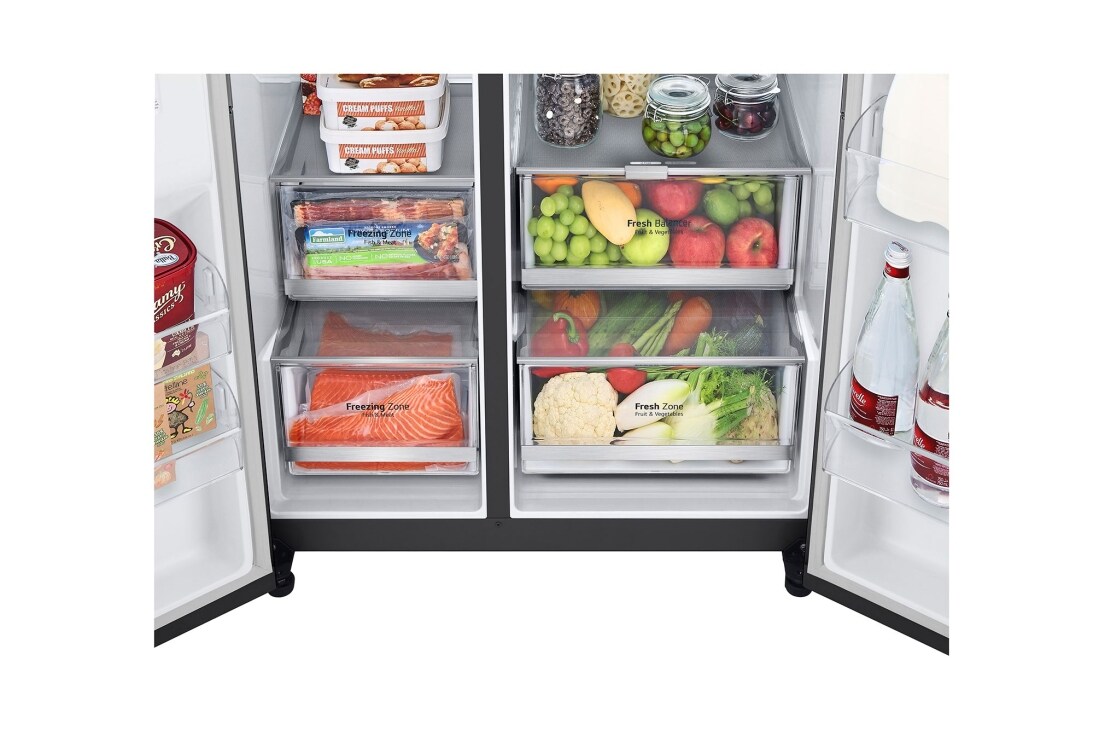 LG 647 літрів | Холодильник Side-by-Side | з технологією DoorCooling+ | Інверторний компресор| ThinQ	, GC-B257SBZV, thumbnail 6