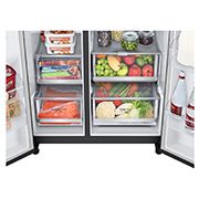 LG 647 літрів | Холодильник Side-by-Side | з технологією DoorCooling+ | Інверторний компресор| ThinQ	, GC-B257SBZV, thumbnail 6