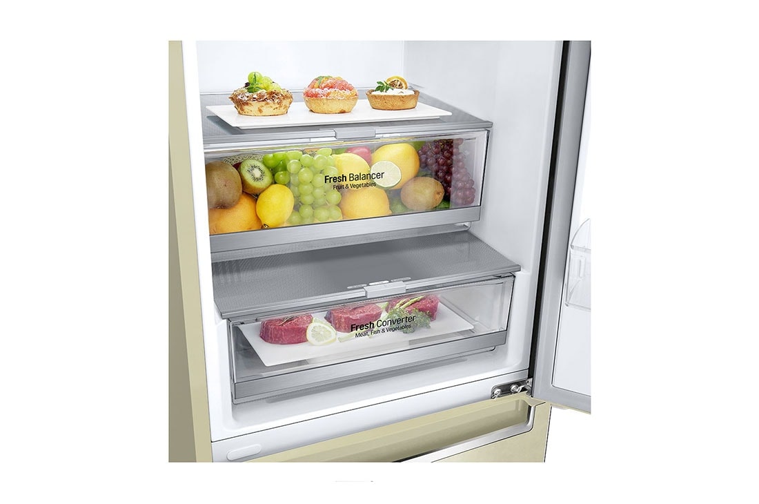 LG 384 л| Холодильник з нижньою морозильною камерою | DoorCooling+| Fresh Balancer | Fresh Converter |ThinQ, GW-B509SEDZ, thumbnail 3