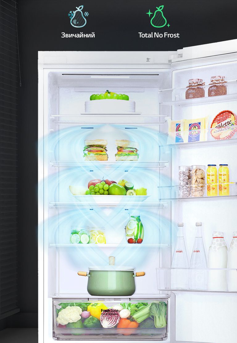 LG 384 л| Холодильник з нижньою морозильною камерою | DoorCooling+ ...