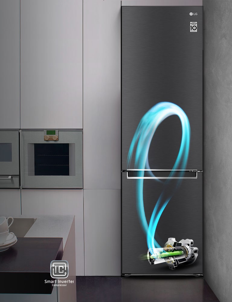 LG 384 л| Холодильник з нижньою морозильною камерою | DoorCooling+ ...