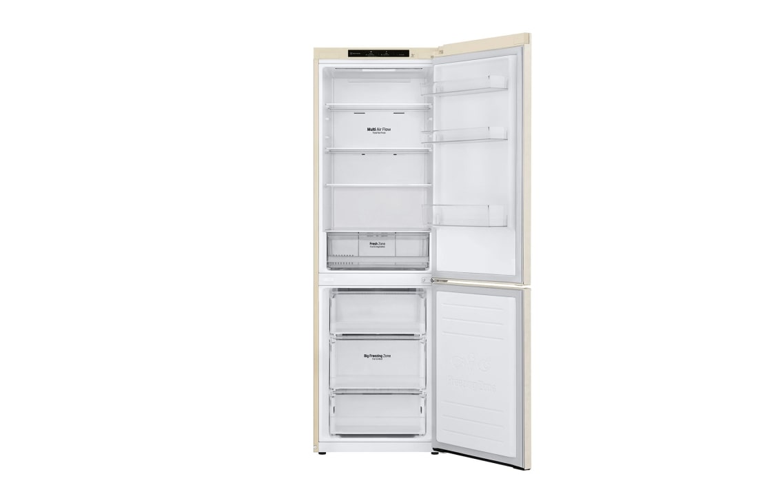 LG 341 л| Холодильник з нижньою морозильною камерою | DoorCooling+ | Інверторний компресор | Total No Frost , front all open, GC-B459SECL, thumbnail 3