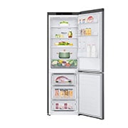 LG 341 л| Холодильник з нижньою морозильною камерою | DoorCooling+ | Інверторний компресор | Total No Frost , Front all door open with food, GC-B459SLCL, thumbnail 2