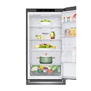 LG 341 л| Холодильник з нижньою морозильною камерою | DoorCooling+ | Інверторний компресор | Total No Frost , Top view open door with food, GC-B459SLCL, thumbnail 5