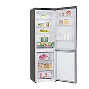 LG 341 л| Холодильник з нижньою морозильною камерою | DoorCooling+ | Інверторний компресор | Total No Frost , Left side all door open with food, GC-B459SLCL, thumbnail 9