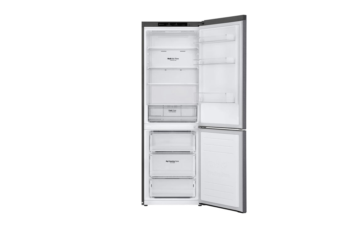 LG 341 л| Холодильник з нижньою морозильною камерою | DoorCooling+ | Інверторний компресор | Total No Frost , Front all door open without food, GC-B459SLCL, thumbnail 3