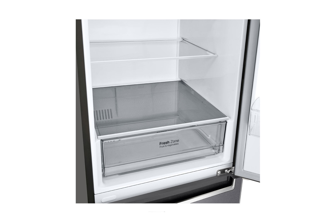 LG 341 л| Холодильник з нижньою морозильною камерою | DoorCooling+ | Інверторний компресор | Total No Frost , Drawer without food, GC-B459SLCL, thumbnail 13