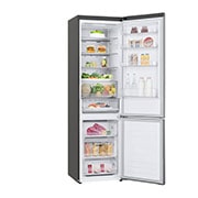 LG 384 л| Холодильник з нижньою морозильною камерою | DoorCooling+ | Інверторний компресор | Total No Frost 	, side all open food, GC-B509SMSM, thumbnail 9