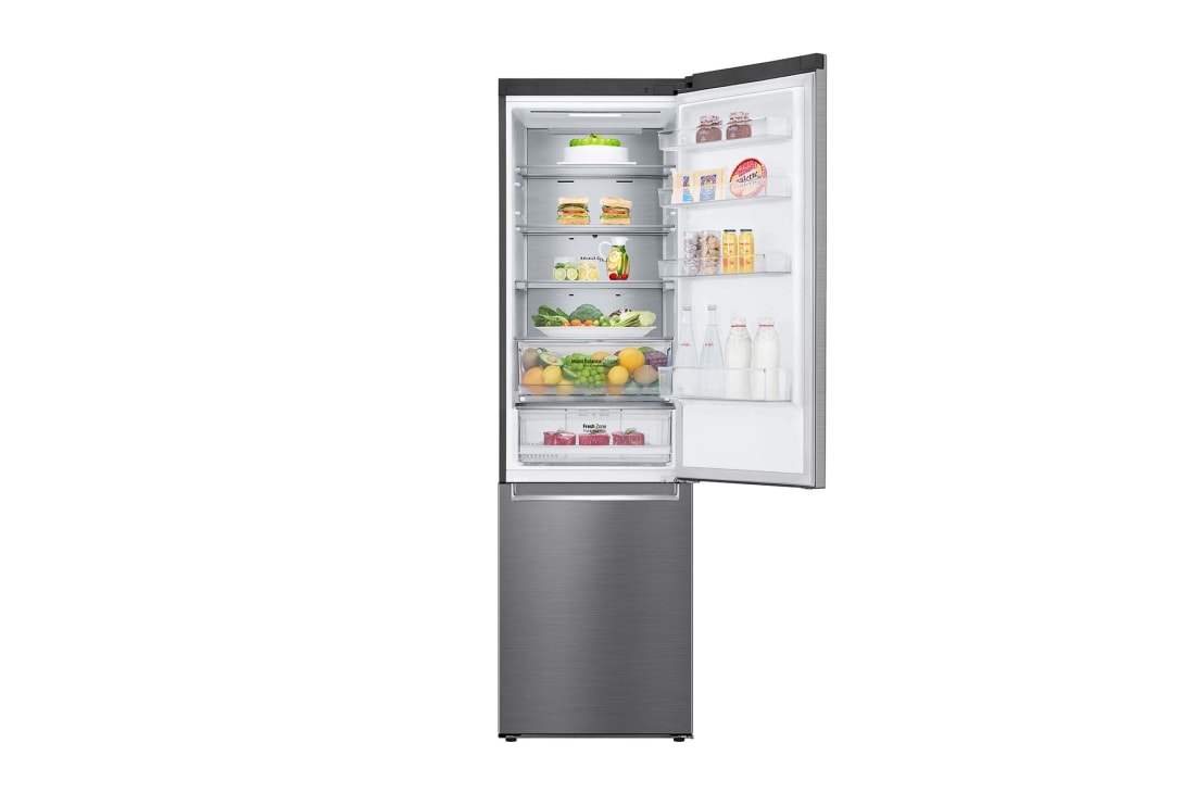 LG 384 л| Холодильник з нижньою морозильною камерою | DoorCooling+ | Інверторний компресор | Total No Frost 	, front top section open, GC-B509SMSM, thumbnail 6