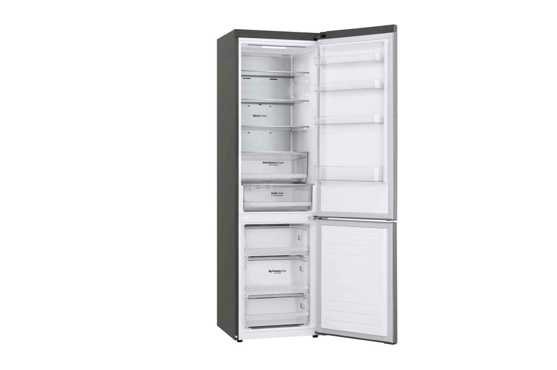 LG 384 л| Холодильник з нижньою морозильною камерою | DoorCooling+ | Інверторний компресор | Total No Frost 	, side all open, GC-B509SMSM, thumbnail 10