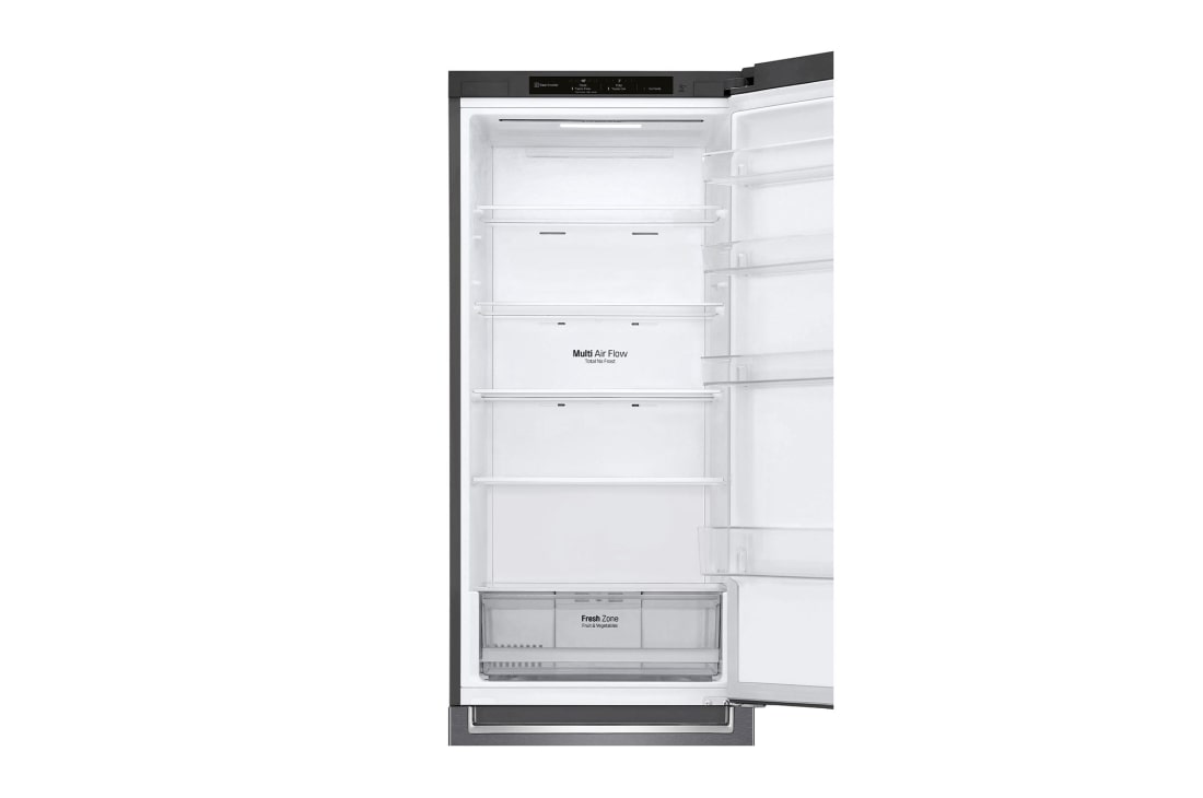 LG 384 л| Холодильник з нижньою морозильною камерою | DoorCooling+ | Інверторний компресор | Total No Frost , There is no food open on it, GC-B509SLCL, thumbnail 8