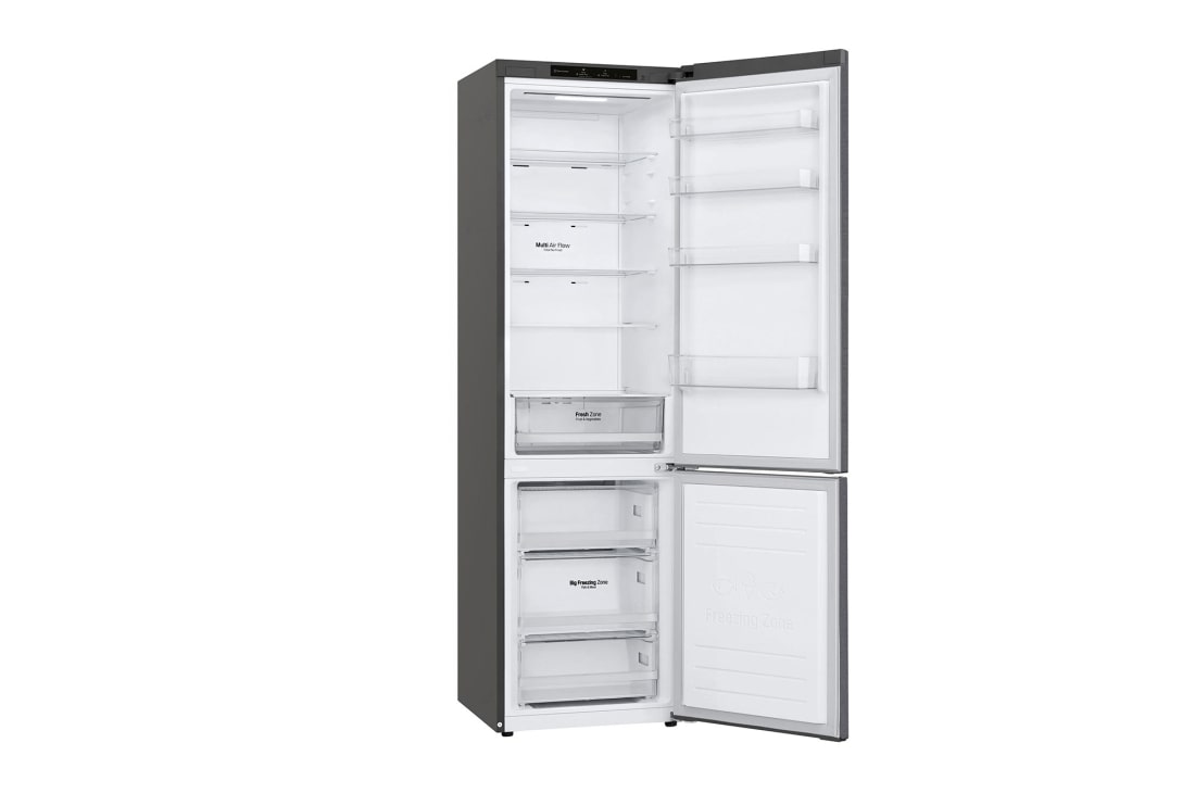 LG 384 л| Холодильник з нижньою морозильною камерою | DoorCooling+ | Інверторний компресор | Total No Frost , +15 degree side view without food, GC-B509SLCL, thumbnail 15