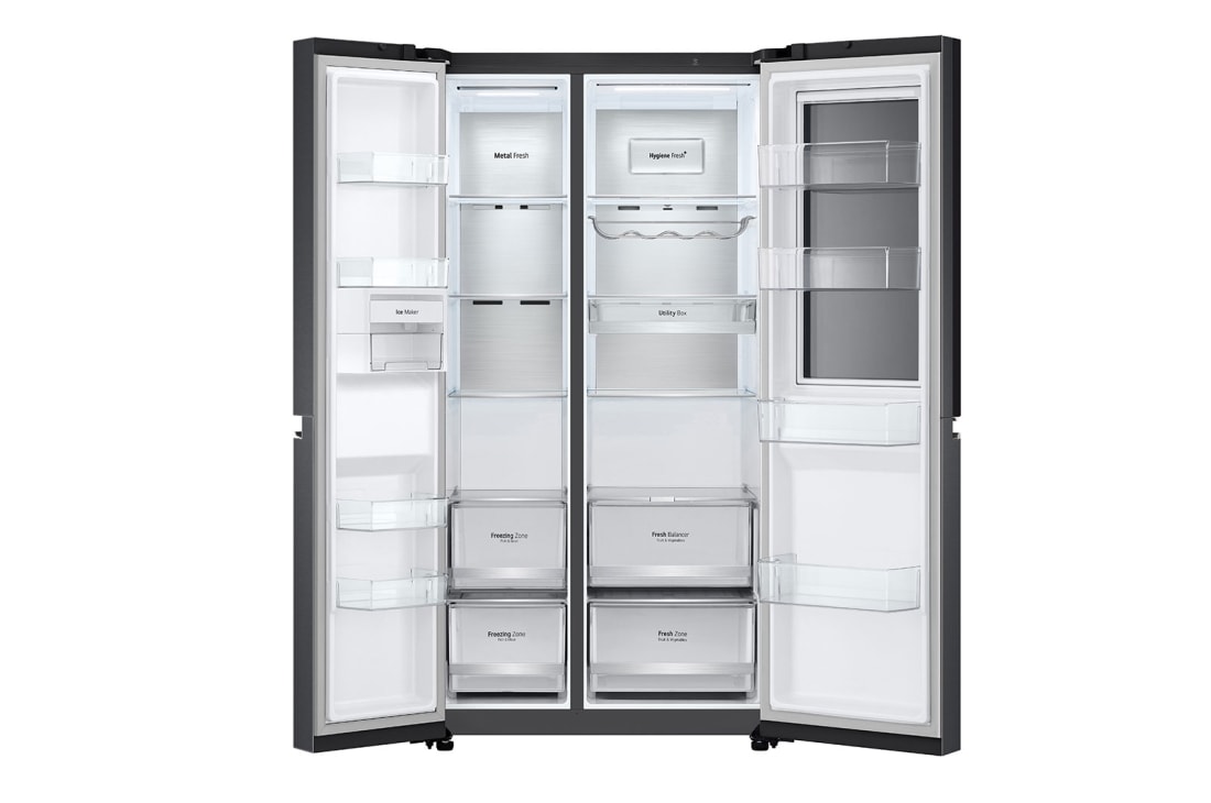 LG 647 літрів | Холодильник InstaView Door-in-Door | з технологією DoorCooling+ | Інверторний компресор | ThinQ, front open all , GC-Q257CBFV, thumbnail 5