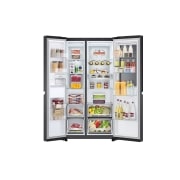 LG 647 літрів | Холодильник InstaView Door-in-Door | з технологією DoorCooling+ | Інверторний компресор | ThinQ, front open all food, GC-Q257CBFV, thumbnail 4